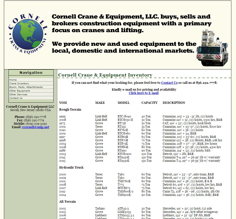 Cornell Crane & Equipment, LLC